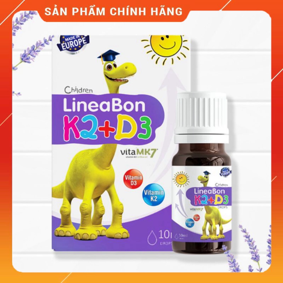 Chính hãng LineaBon vitamin D3 k2 10ml - vitamin tăng chiều cao cho bé