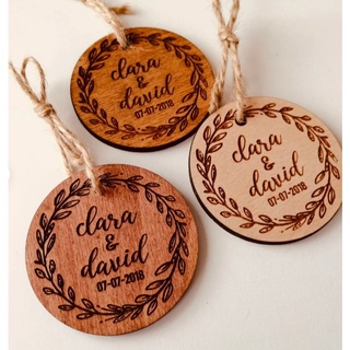 Name tag bằng gỗ quần áo sản phẩm, thú cưng theo yêu cầu| thao wedding guestbook