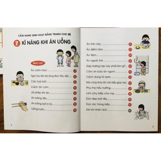 Sách Kỹ Năng - Cẩm Nang Sinh Hoạt Bằng Tranh Cho Bé ( Bộ 4 Cuốn)