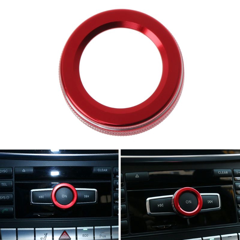 Vòng Kim Loại Gắn Trang Trí Nút Âm Lượng Xe Hơi Mercedes Benz A B E Class