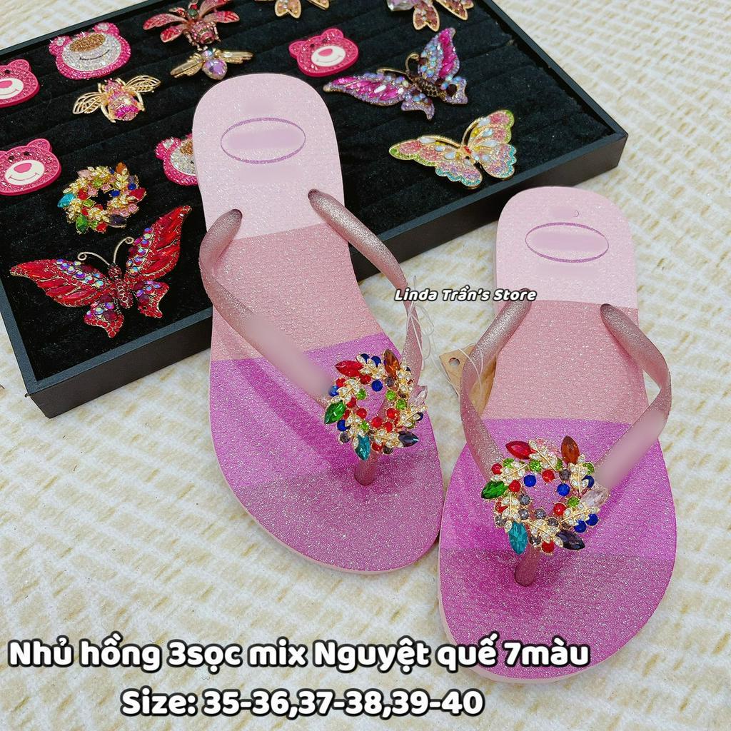 Dép HVN Nhủ hồng 3S + Charm