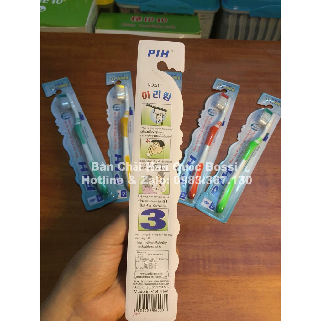 Vỉ 12 Chiếc Bàn Chải  P/H  MSP 519 - Vỉ