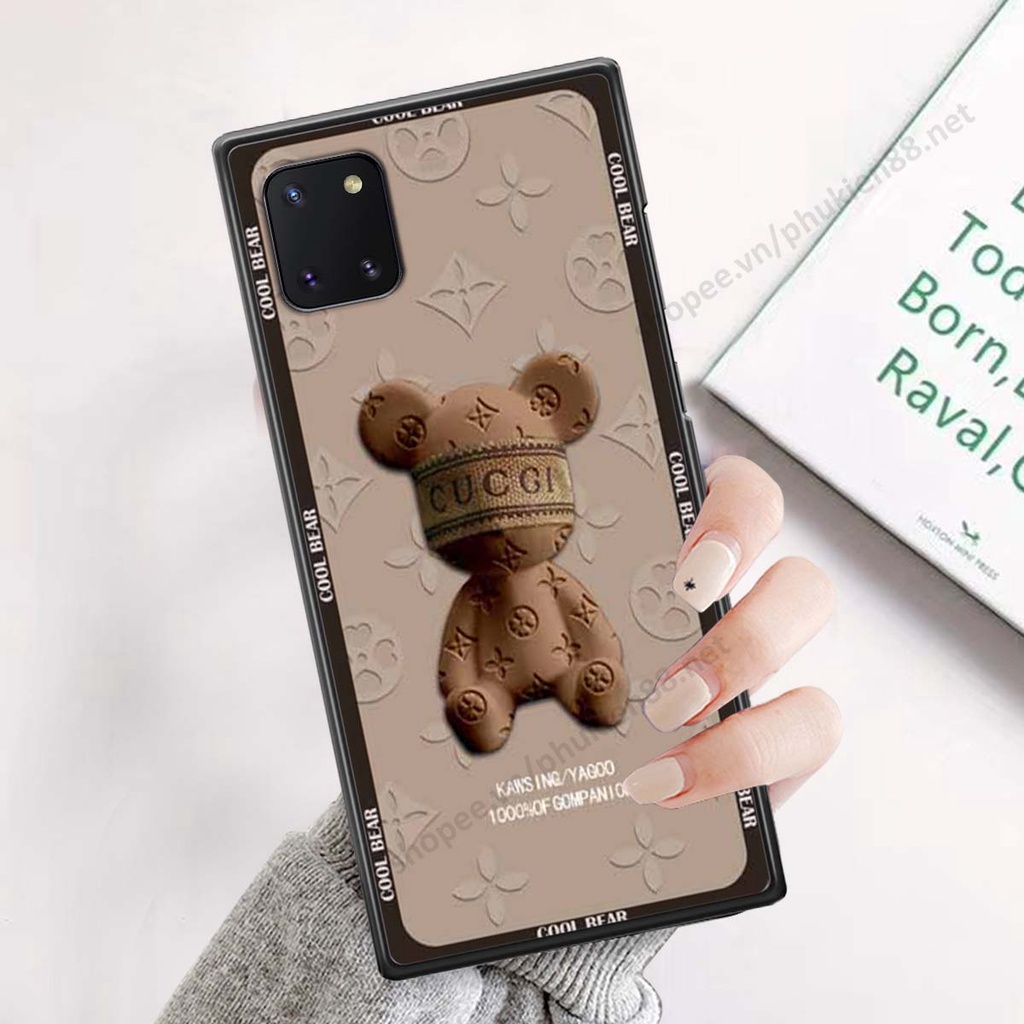 Ốp Samsung Note 10 Lite bear, k@ws thương hiệu phong cách ốp lưng thời trang cao cấp