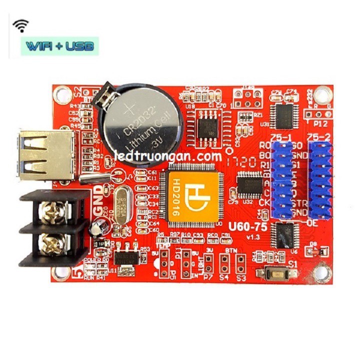 Card led ma trận HD WF4,  w60 - 75, WF2, mạch điều khiển led ma trận Full màu