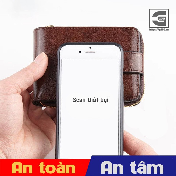 Ví đựng thẻ ngân hàng ATM da bò cao cấp chống scan