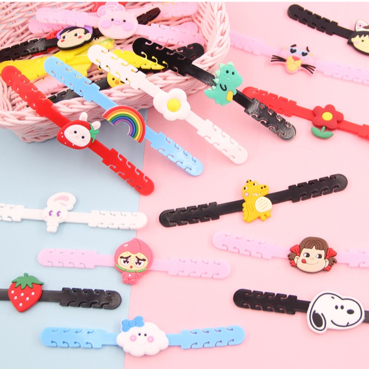 (Hàng Mới Về) Set 20 Phụ Kiện Gắn Khẩu Trang Bằng Silicon Mềm Chống Trượt Có Thể Điều Chỉnh