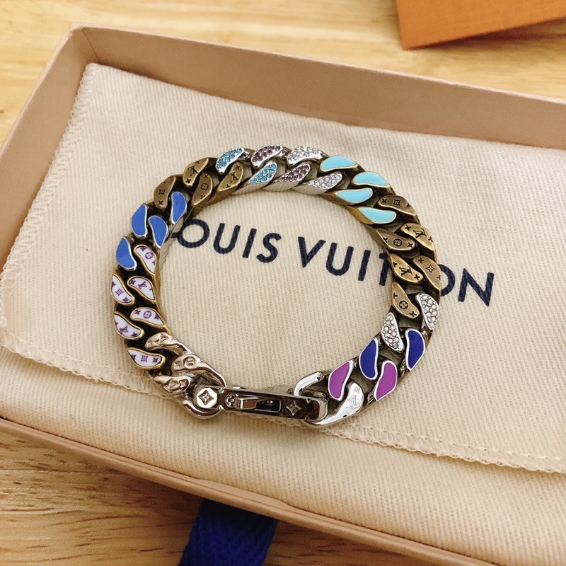 Louis Vuitton M8083Z Vivienne Amour Bracelet, Silver, One Size