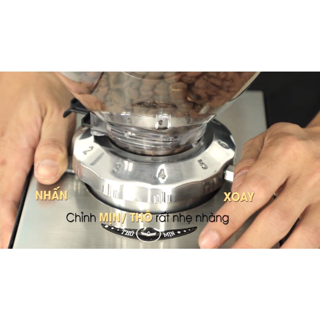 Máy Xay Cà Phê Lamvita MX Tự Động Định Lượng - Bảo Hành 24 Tháng