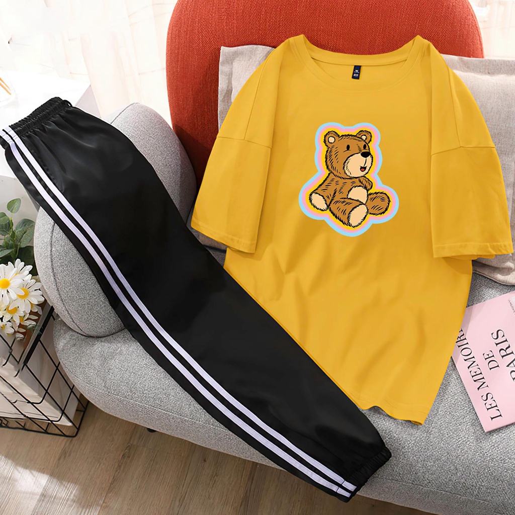 Sét Bộ Nữ mặc nhà quần thể thao chất liệu Cotton mềm mát dễ thương [Mã 04]