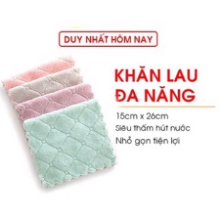 Khăn lau bếp, khăn lau tay vuông đa năng chất bông dày dệt mềm mại siêu thấm nước, bảo vệ sức khỏe gia đình A13