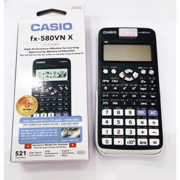 MÁY TÍNH BOT TÚI CASIO FX-580VN X