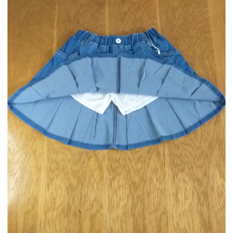 Chân váy jeans xếp ly liền quần chip đùi size đại 25-48kg