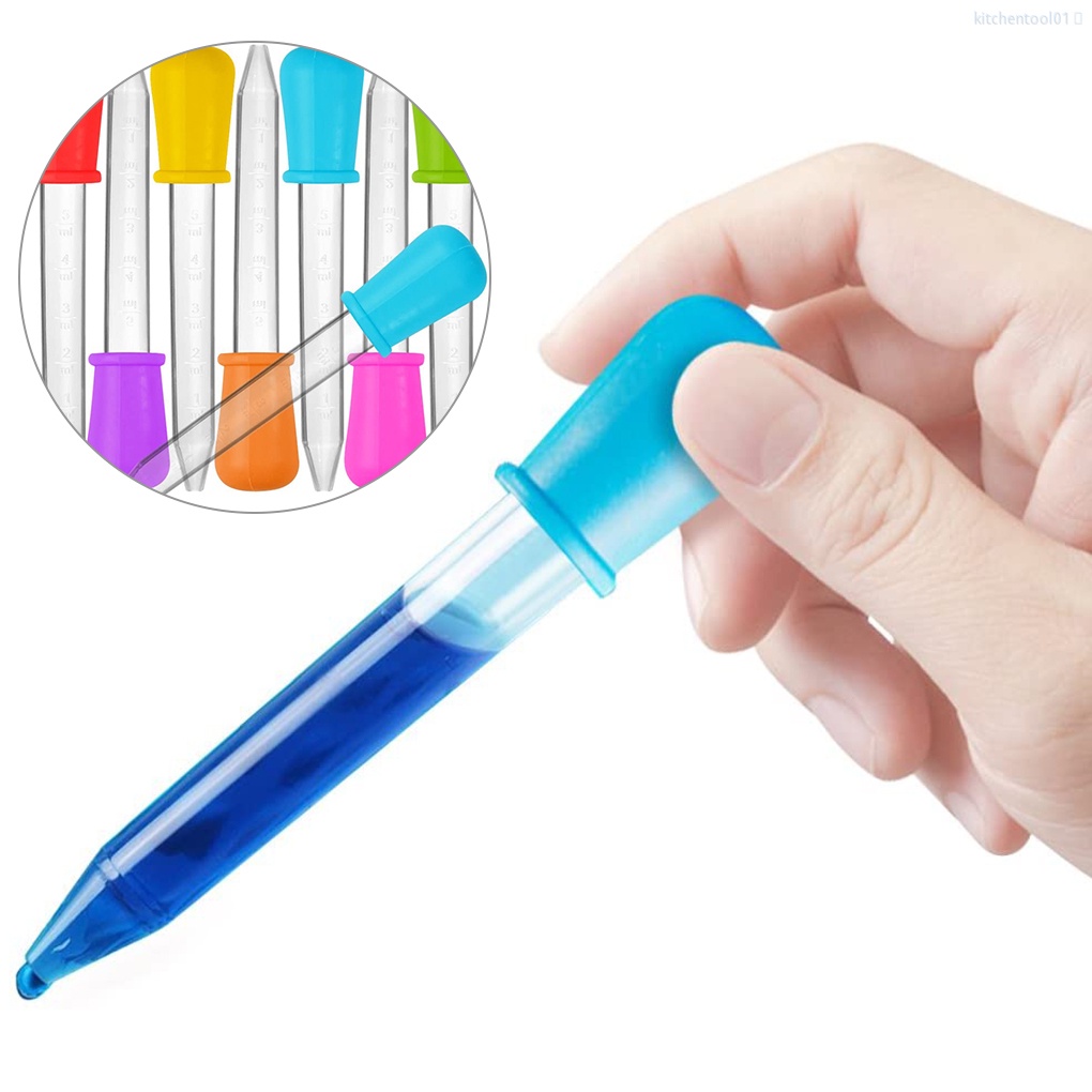 8 ống nhỏ giọt nước bằng miệng silicone có chia độ cho trẻ sơ sinh mới biết đi