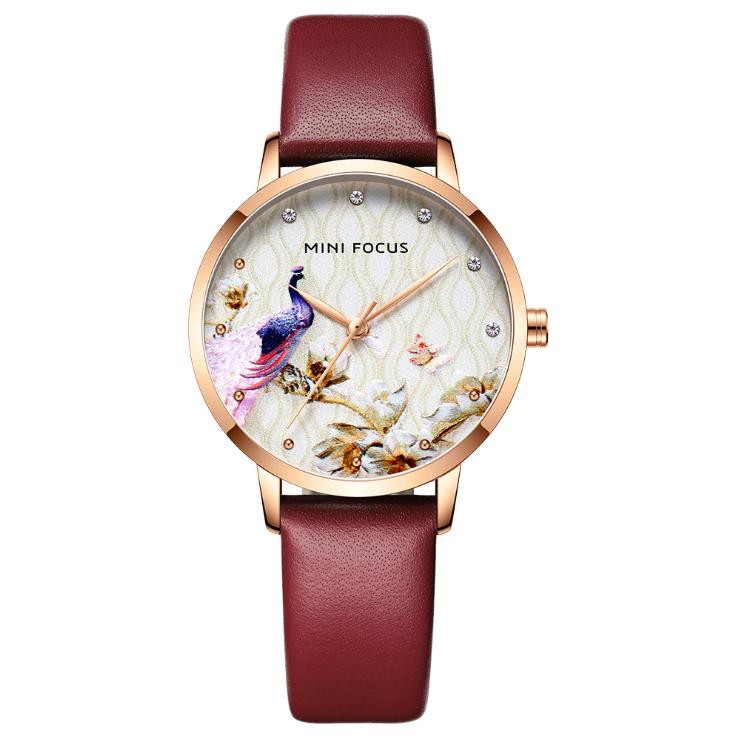 [Tặng vòng tay] Đồng hồ nữ chính hãng MiniFocus MF0330L.03M dây da thời trang