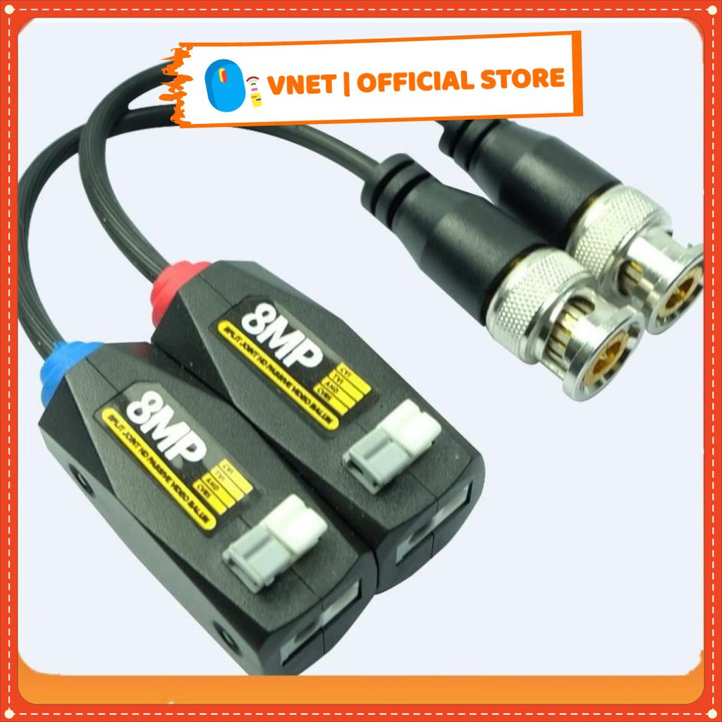 [Loại 1] Video Balun dùng cho camera 2MP/ 5MP/ 8MP loại tốt chống nhiễu cực xa mới 100% lỗi 1 đổi 1 VNET-BL08 | BigBuy360 - bigbuy360.vn