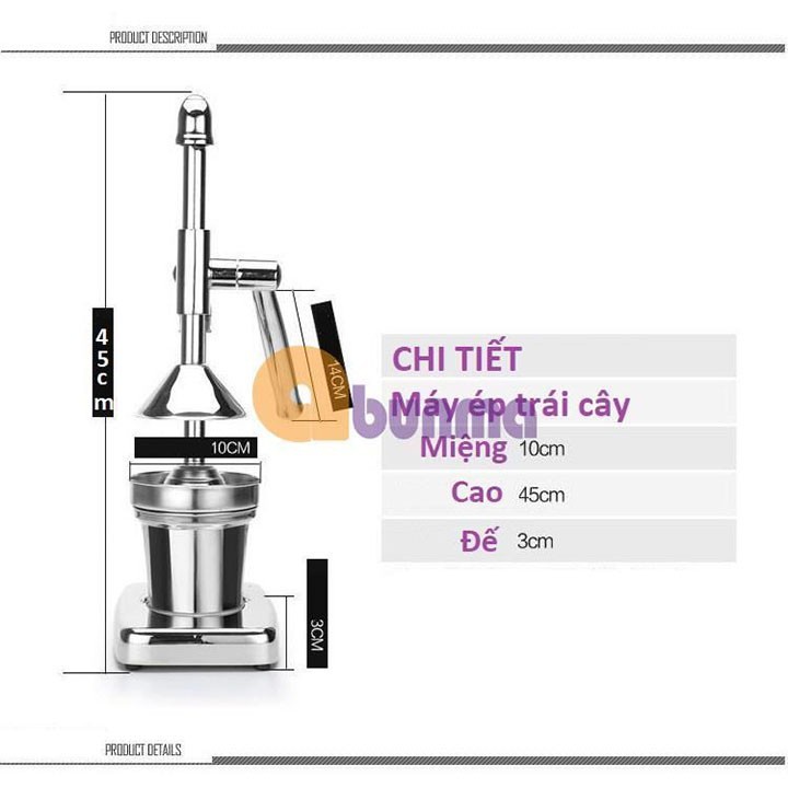 Dụng cụ ép cam quay tay Hàng loại 1 không rỉ