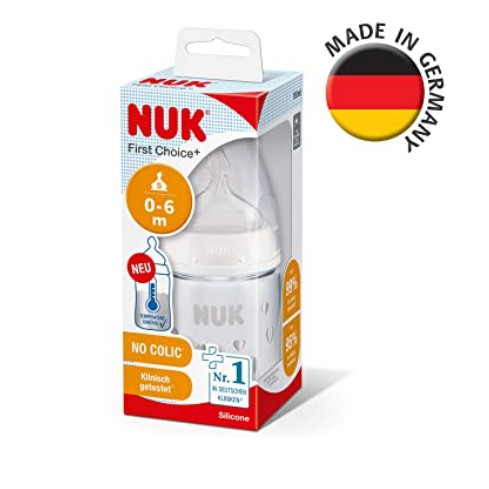 Bình sữa Nuk nhựa cổ rộng 150ml/300ml-  Đức