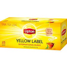 Trà đen lipton nhãn vàng yellow label hộp 25 túi lọc