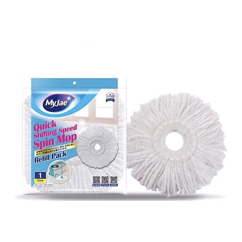 Bông lau MyJae Sợi Mircofiber thay thế cho Cây lau nhà xoay 360 độ