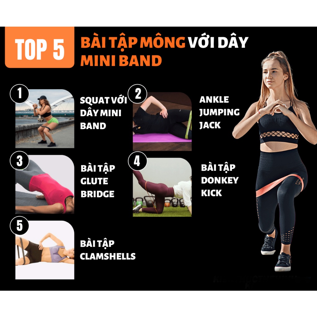 Dây Mini Band Dây Cao Su Kháng Lực Aolikes Tập Chân Mông AL 3601