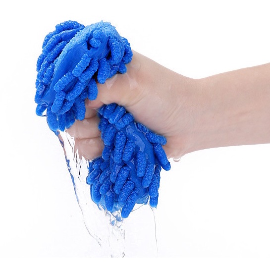 Găng Tay Rửa Xe Máy, Xe Hơi, làm từ sợi Micro fiber không để lại sợi vải trên thân xe, Siêu Rẻ, Siêu Bền