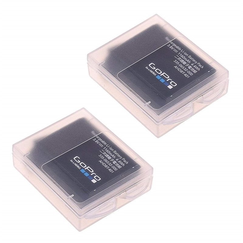 Bộ 2 Hộp Nhựa Đựng Pin Máy Ảnh GoPro Hero 11 10 9 8 7 6 5 4 4k Eken