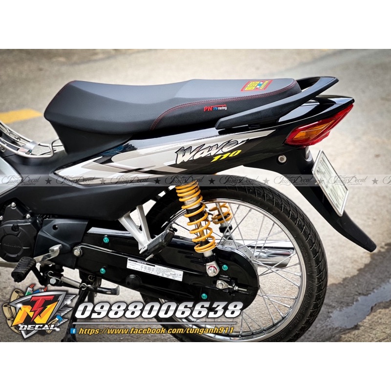 Tem xe wave Alpha - tem ghép crom