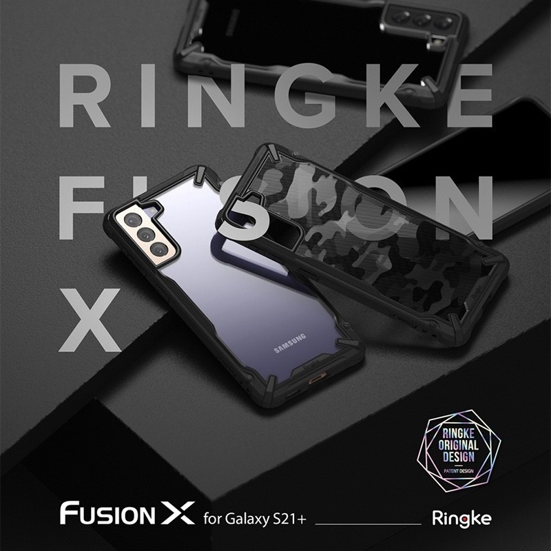 Ốp Ringke Fusion X, Samsung S21 Ultra /  Samsung S21 Plus / Samsung S21, Chống va đập, Màu đen