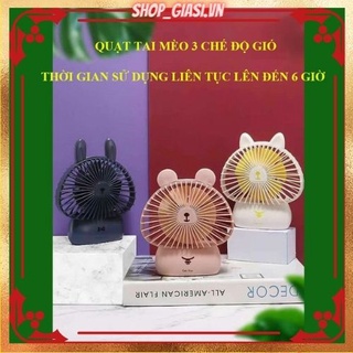 Quạt Tích Điện Cầm Tay Hình Gấu [kiểu mới]