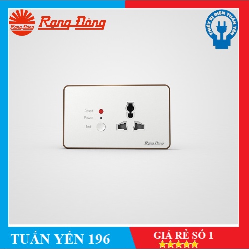 ⚡Mẫu Mới 2023⚡Ổ cắm âm tường chống giật Rạng Đông Model: OCAT01 1C/16A- Hàng Chính Hãng