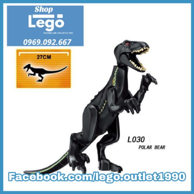[27 cm] Xếp hình Khủng long bạo chúa T-Rex Jurassic World Công viên khủng long Lele L030