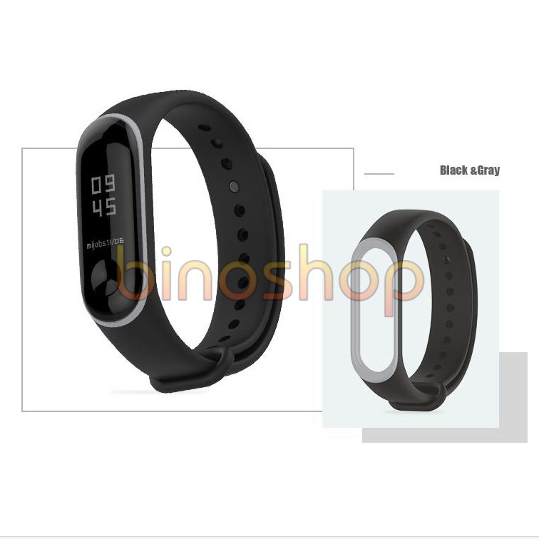 Dây đeo thay thế Xiaomi Miband 4 Viền màu - Mijobs