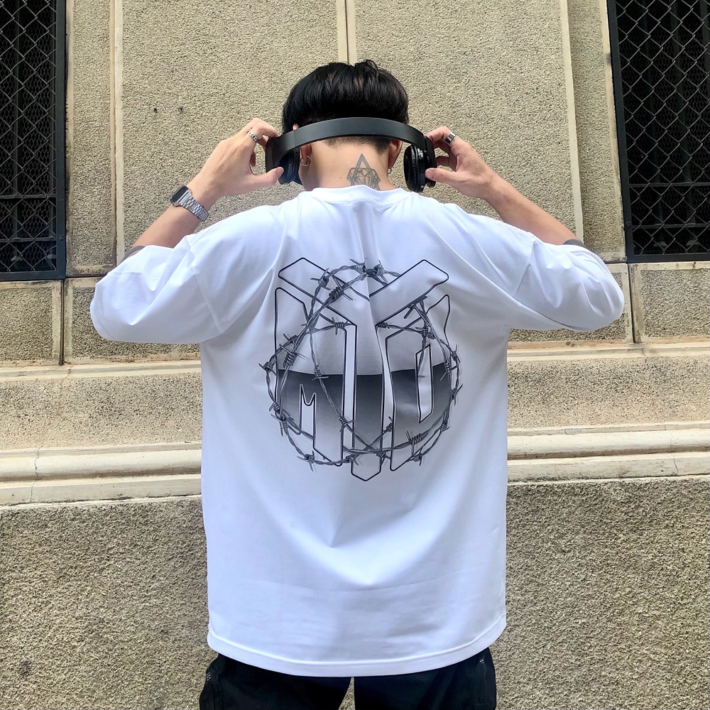 Áo Phông Nam Đẹp MYO Vải Cotton In Hình Barbed Wire