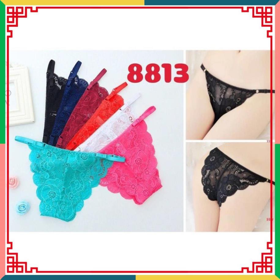 Sỉ 10 quần lót nữ ren siêu sexy 8813 (có điều chỉnh dây) ( Loại 1 ) TopUp