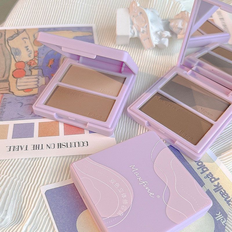 Bảng Phấn Trang Điểm Tạo Khối 2 Màu Bắt Sáng Tự Nhiên