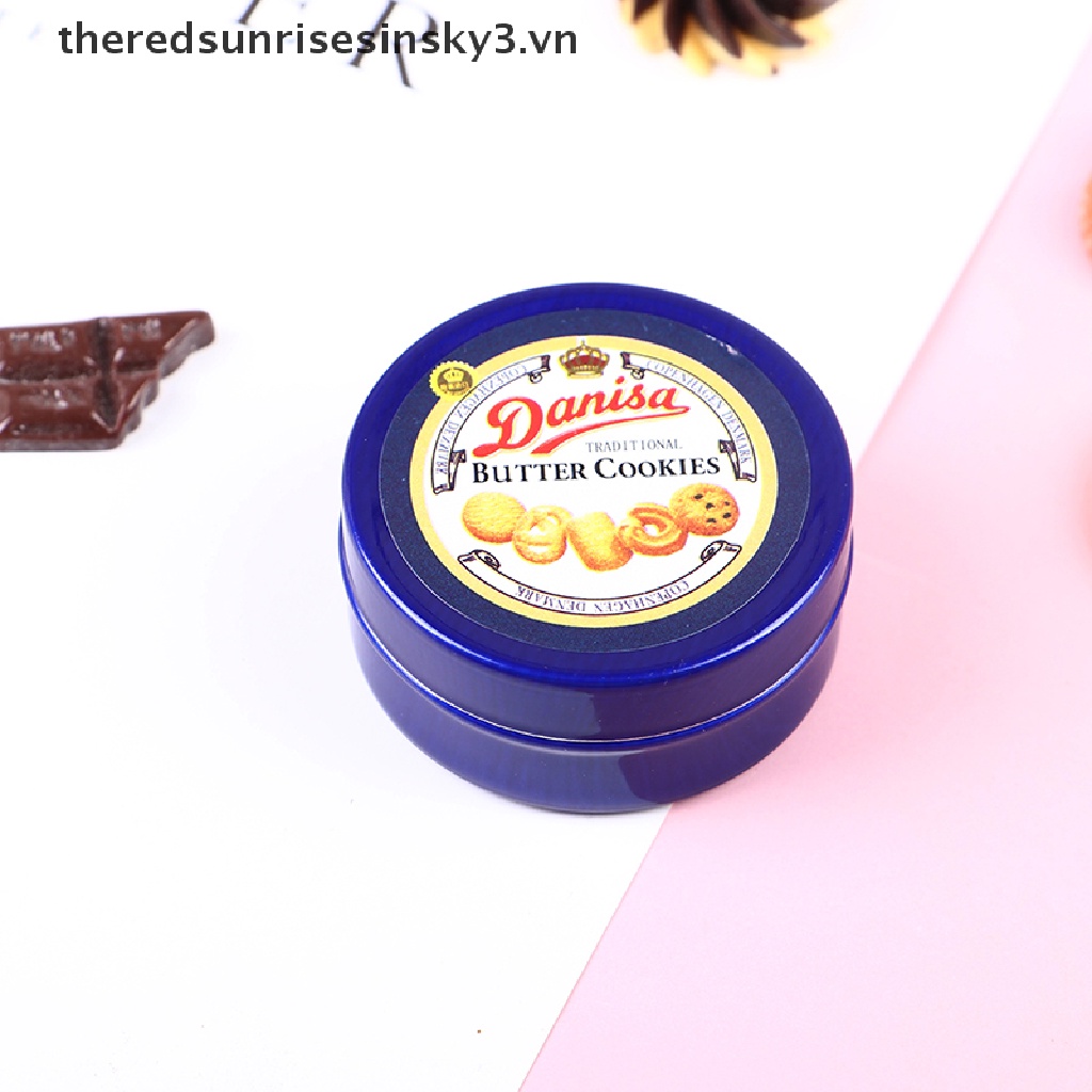 Hộp thiếc đựng bánh quy tỉ lệ 1/ 12 trang trí nhà búp bê