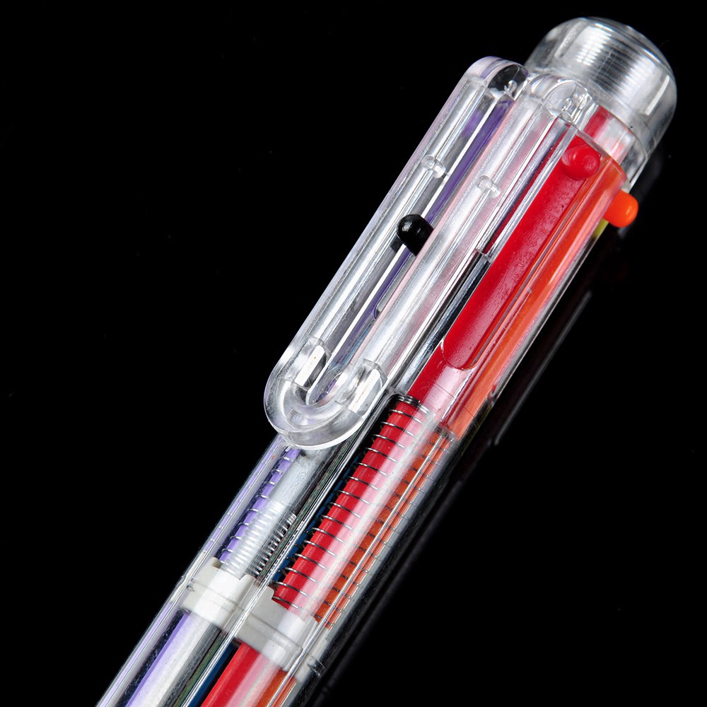 Bút Bi Nhiều Màu Thiết Kế 6 Trong 1 Tiện Lợi