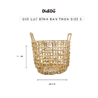 Giỏ đựng đồ lục bình khung sắt đan thưa