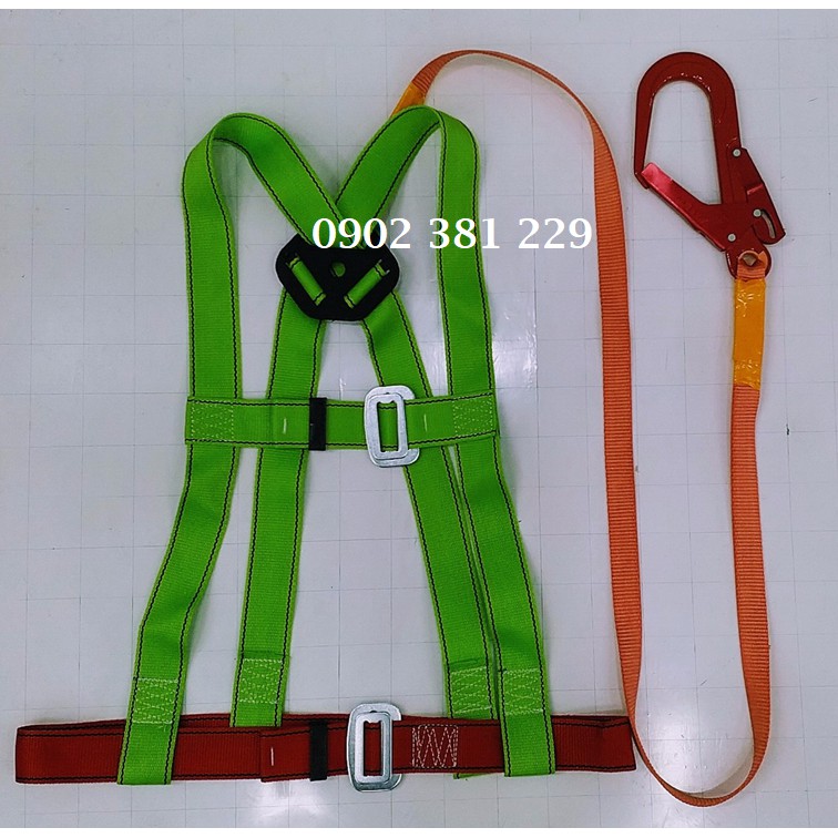 Dây an toàn kiểu bán thân PP 1 móc nhôm dây thừng, dây bẹ