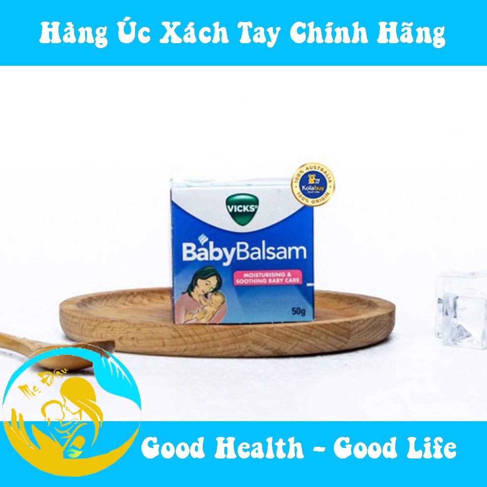 Dầu bôi ấm ngực của Úc Vicks Baby Balsam Decongestant Chest Rub 50g