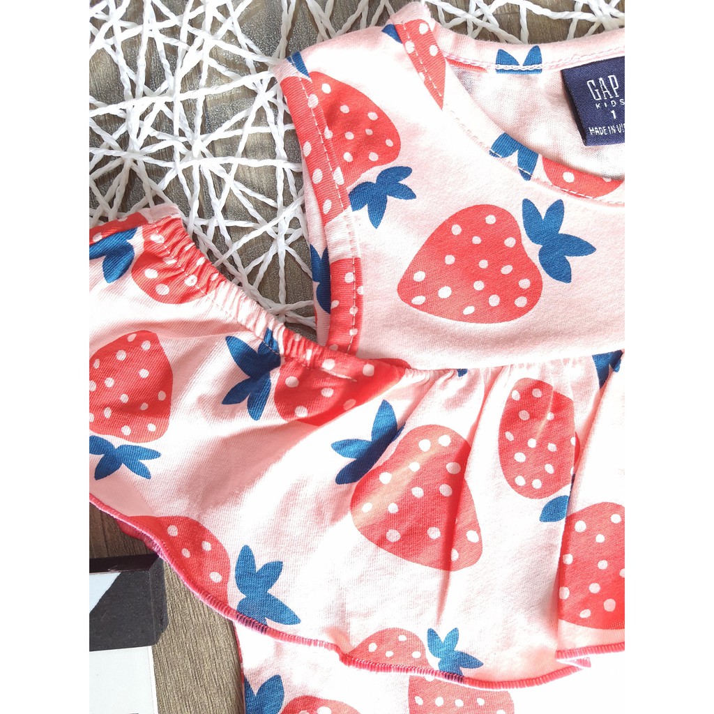 [VẢI XUẤT DƯ] ĐẦM QUẢ DÂU THUN COTTON CHO BÉ 10-25KG
