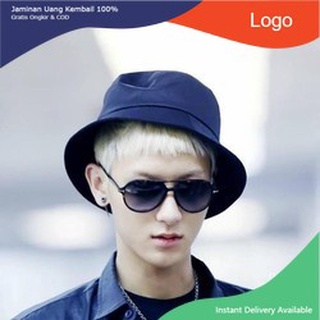 Nón tai bèo nón bucket trơn đen