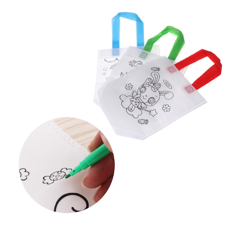 Túi Xách Tay Đựng Đồ Chơi Vẽ Graffiti Thân Thiện Với Môi Trường Bảo Vệ Môi Trường Cho Trẻ Em