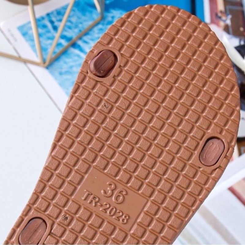 Giày sandal nhựa quai ngang chất liệu cao su, đi biển, đi mưa siêu bền chống trơn trượt. (sandal 2 quai fashion)