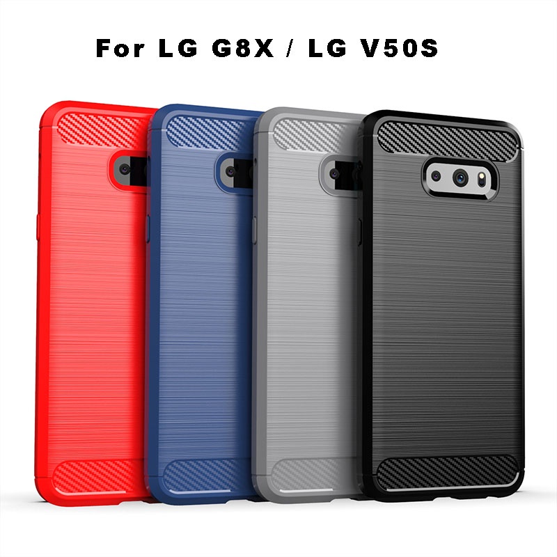 Ốp Điện Thoại Mềm Họa Tiết Sợi Carbon Cho LG V60 V50 V50S V40 V35 V30S V30 V30 + G8 G8S G8X ThinQ