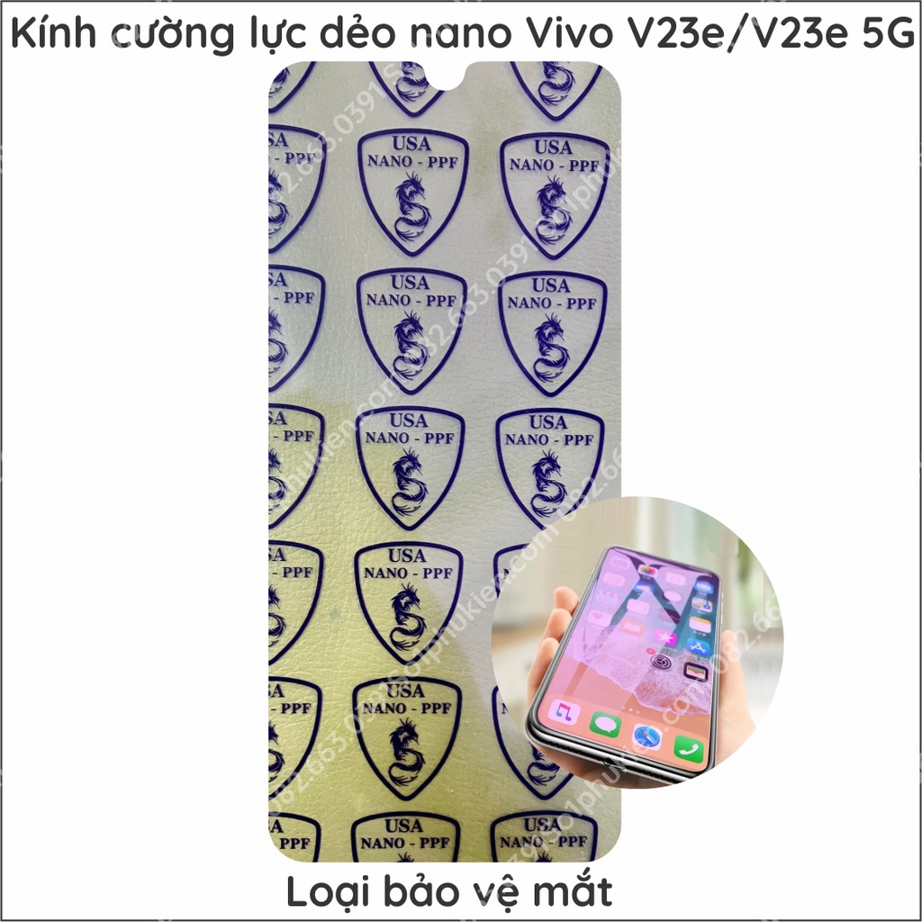 Dán cường lực Vivo v23e / v23 5g nano dẻo siêu bền