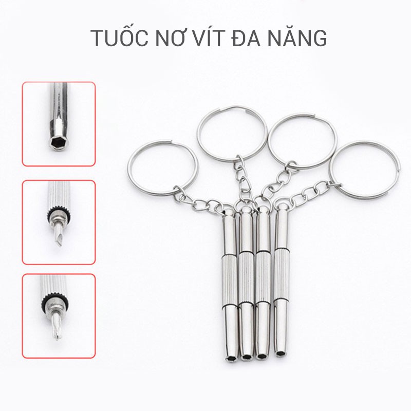 [HÀNG CÓ SẴN] Tua vít đa năng 3 trong 1 tua vít mini tích hợp móc gắn chìa khóa