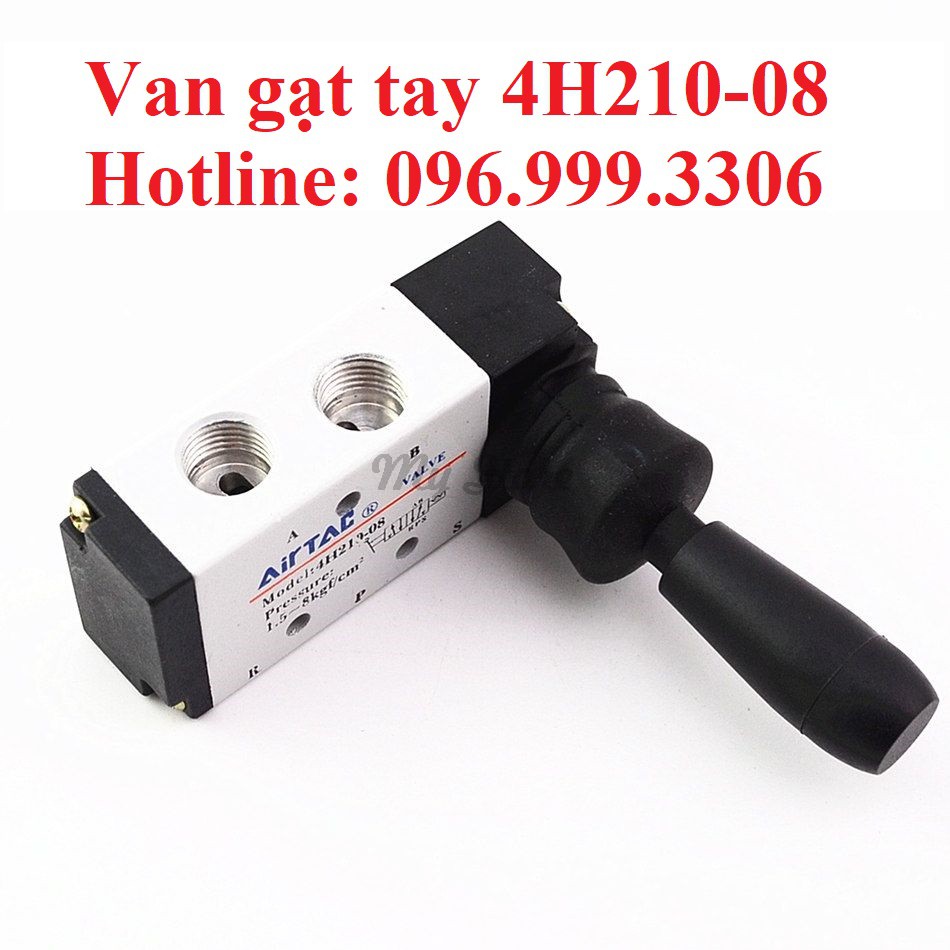 Van gạt tay 4H210-08 Airtac khí nén ( Van 5/2 , 5 cửa, 2 vị trí, ren 13mm )