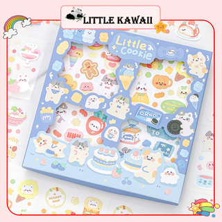 Hộp 100 tấm sticker hình dán trang trí dễ thương cute