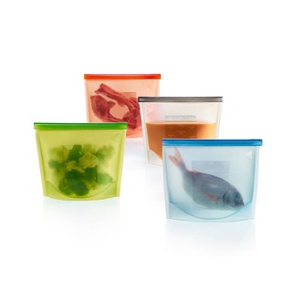 Túi Zip Silicon Thực Phẩm Tái Sử Dụng Thân Thiện Với Môi Trường - 1000ml/1500ml - Nhiều Màu